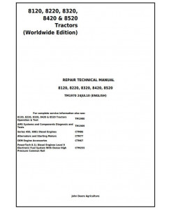 TM1970 - John Deere 8120, 8220, 8320, 8420, 8520 (Worldwide Edition) Tractors Service Repair Manual
