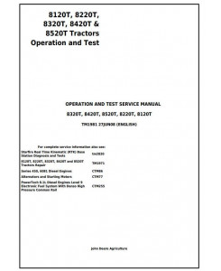 TM1981 - John Deere 8120T, 8220T, 8320T, 8420T, 8520T Tracks Tractor Operation & Test Service Manual