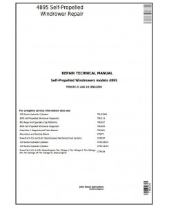 TM2033 - John Deere 4895 Self-Propelled Hay and Forage Windrower (SN.-180000) Service Repair Manual