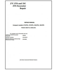 TM2053 - John Deere 27Czts and 35Czts Compact Excavator Service Repair Technical Manual