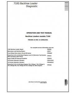 TM2060 - John Deere 710G Backhoe Loader Diagnostic, Operation and Test Service Manual