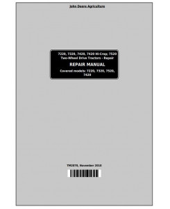 TM2070 - John Deere 7220, 7320, 7420, 7420 Hi-Crop, 7520 2-Wheel Drive Tractors Service Repair Manual
