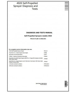 TM2125 - John Deere 4920 Self-Propelled Sprayers Diagnostic and Tests Service Manual