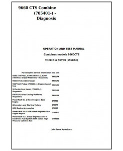 TM2172 - John Deere 9660 CTS Combine (SN.from 705401) Diagnostic, Operation and Test Service Manual