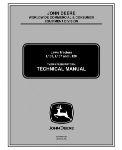 TM2185 - John Deere L105, L107, L120 Lawn Tractors Diagnostic and Repair Technical Service Manual