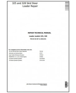 TM2192 - John Deere 325 and 328 Skid Steer Loader Service Repair Technical Manual