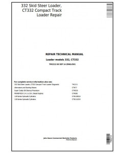 TM2212 - John Deere 332 Skid Steer Loader, CT332 Compact Track Loader Service Repair Technical Manual