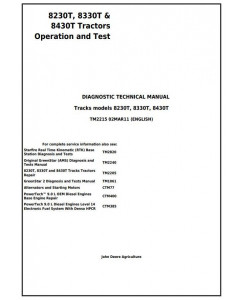 TM2215 - John Deere 8230T, 8330T & 8430T Tracks Tractors Diagnosis and Tests Service Manual