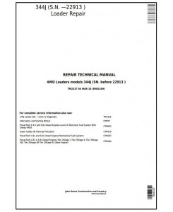 TM2327 - John Deere 344J 4WD Loader (SN. before 22913) Service Repair Technical Manual