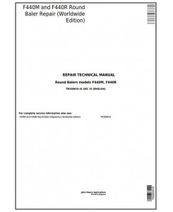 TM300919 - John Deere F440M, F440R Hay and Forage Round Baler Service Repair Technical Manual