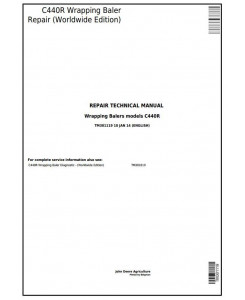 TM301119 - John Deere C440R Round Hay and forage Wrapping Baler Service Repair Technical Manual