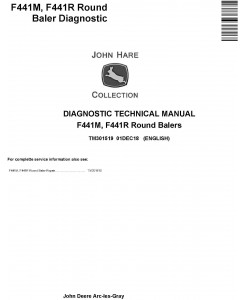 John Deere F441M, F441R Round Balers Diagnostic Technical Service Manual (TM301519)