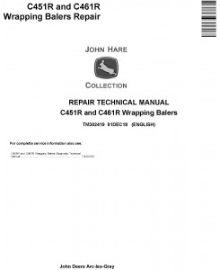 John Deere C451R and C461R Wrapping Balers Service Repair Technical Manual (TM302419)