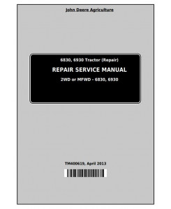 TM400619 - John Deere Tractors 6830, 6930 (European) Service Repair Technical Manual