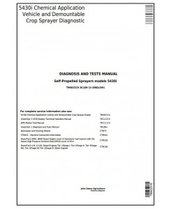 TM402319 - John Deere 5430i Demountable Self-Propelled Crop Sprayer Diagnostic &Tests Service Manual