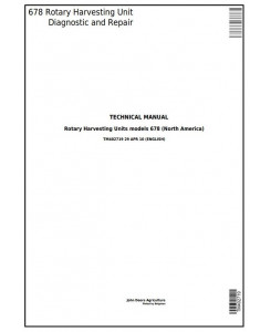 TM402719 - John Deere 678 Hay & Forage Rotary Harvesting Unit All Inclusive Technical Service Manual