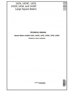 TM405619 - John Deere 1424, 1424C, 1433, 1433C, 1434, 1434C Large Square Balers Technical Service Manual