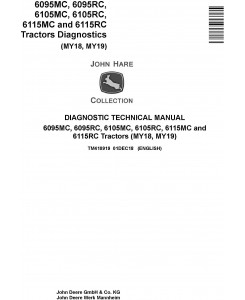 John Deere 6095MC 6095RC 6105MC 6105RC 6115MC 6115RC Tractors Diagnostic Technical Manual (TM410919)