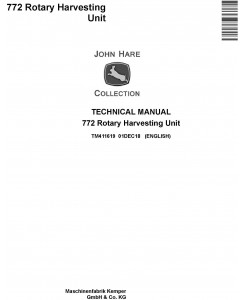 John Deere 772 Rotary Harvesting Unit Technical Manual (TM411619)