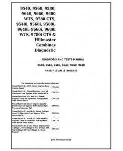 TM4937 - John Deere 9540, 9560, 9580, 9640, 9660, 9680WTS, 9780CTS /i Diagnosis and Tests Manual