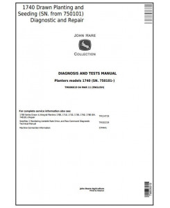 TM606619 - John Deere 1740 Drawn Planters (SN.750101-) Diagnostic and Repair Technical Service Manual