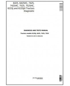 TM608319 - John Deere 6425, 6425HC, 7425, 7425HC, 7525, 7525HC, 6155J, 6155JH Tractors Diagnostic Manual