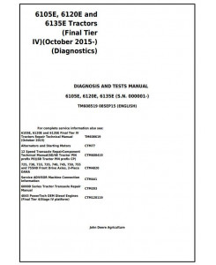 TM608519 - John Deere 6105E, 6120E, 6135E (Final Tier IV) Tractors Diagnosis & Tests Service Manual