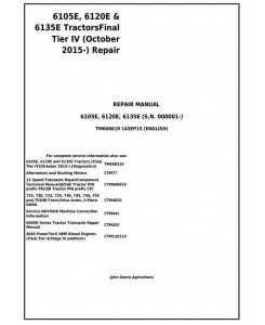 TM608619 - John Deere 6105E, 6120E, 6135E Final Tier IV (from 10.2015) Tractors Service Repair Manual