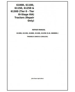 TM608819 - John Deere 6100D, 6110D, 6115D, 6125D & 6130D Tractors Service Repair Manual