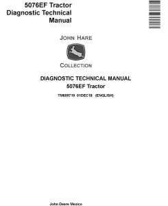 John Deere 5076EF Tractor Diagnostic Technical Service Manual (TM609719)