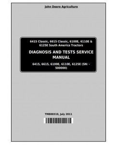 TM800319 - John Deere Tractor 6415, 6615, 6100E, 6110E, 6125E (South America) Diagnostic Service Manual
