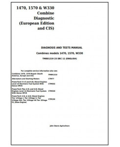 TM801219 - John Deere 1470, 1570, W330 Combines (European Edition & CIS) Diagnosis and Tests Manual