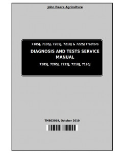 TM802019 - John Deere 7185J, 7195J, 7205J, 7210J, 7225J Tractors Diagnosis and Tests Service Manual