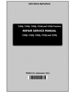 TM802119 - John Deere 7185J, 7195J, 7205J, 7210J, 7225J (Worldwide) Tractors Service Repair Manual