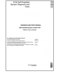 TM802419 - John Deere 4730 Self-Propelled Sprayes (PIN Prefix 1NW) Diagnostic & Tests Service Manual