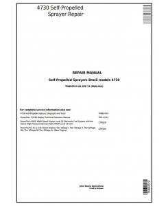 TM802519 - John Deere 4730 Self-Propelled Sprayers (PIN Prefix 1NW) Service Repair Technical Manual