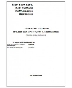 TM803919 - John Deere S540, S550, S660, S670, S680, S690 Combine Diagnostic and Tests Service Manual
