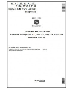 TM804319 - John Deere 2113, 2115, 2117, 2122, 2126, 2130, 2134 Planters Diagnostic Service Manual