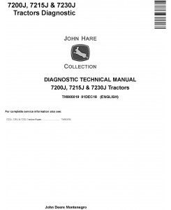 John Deere 7200J, 7215J and 7230J Tractors Diagnostic Technical Service Manual (TM805019)