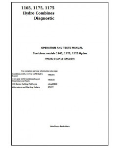 TM8202 - John Deere 1165, 1175, 1175 Hydro Combines Diagnosis and Tests Service Manual