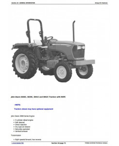 TM900219 - John Deere 5036C, 5039C, 5041C, 5042C (India Edition) Tractors Diagnostic, Repair Technical Manual