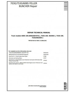TMF387449 - John Deere 703G, 753G, 608S Tracked Feller Buncher Service Repair Technical Manual