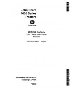 SM2039 - John Deere 4010, 4020 Tractors Service Technical Manual