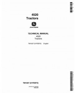 TM1007 - John Deere 4520 Tractors Diagnostic and Repair Technical Service Manual