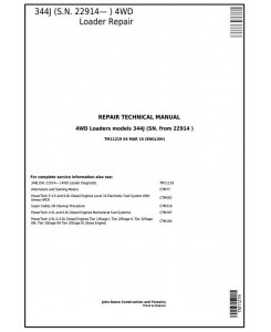 TM11219 - John Deere 344J 4WD Loader (SN. from 22914) Service Repair Technical Manual