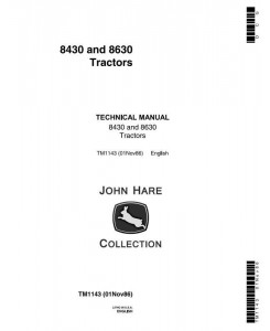 TM1143 - John Deere 8430, 8630 4WD Articulated Tractors Technical Service Manual