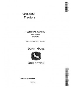 TM1355 - John Deere 8450, 8650 4WD Articulated Tractors Technical Service Manual