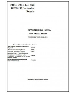 TM1396 - John Deere 790D, 790D-LC, and 892D-LC Excavator Service Repair Technical Manual