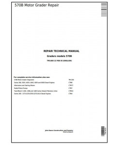 TM1400 - John Deere 570B Motor Grader Service Repair Technical Manual