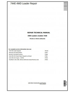 TM1455 - John Deere 744E 4WD Loader Service Repair Tehnical Manual